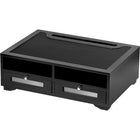 Victor Wood Printer Stand, Midnight Black (1130-5)-Durable MDF in an attractive black finish with faux leather top keeps printer in place without scratching
