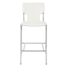 Avenue Six 26" Dorado Vinyl with Chrome Base Counter Stools, White, 2 Pack-White Vinyl