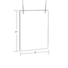 Azar Displays Acrylic Hanging Cashier Shield - 18"W x 24"H - Clear - 2 Pack-Hardware included