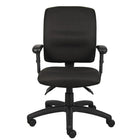 Nicer Furniture Fabric Ergonomic Task Chair with Loop Arms-Bouton de réglage de la tension du dossier pour une résistance d'inclinaison personnalisée