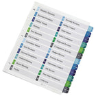 Avery Ready Index Double Column Table of Content Dividers for Laser and Inkjet Printers - 24 Tabs - Multi-colour-Multi-colour tabs, Paper dividers