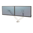 Fellowes - Support articule pour deux moniteurs serie Platinum, blanc-Double connectivite USB integree pour un accès pratique aux appareils