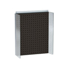Azar Displays 16"W x 20.25"H Pegboard Powerwing in Solid Black (700357-BLK)-Includes Acrylic Sign Holder strip and two 3" W clear plastic side wings