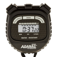 Marathon Water Resistant Digital Stopwatch with Large Display and Buttons (ST083000)-Displays minutes, seconds & 1/100th seconds.