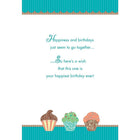 Rosedale Greeting Card, Just for You on Birthday, Cup Cakes-Card shop quality greeting cards