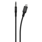 Scosche 3.5mm AUX to Lightning Braided Audio Cable - 4 ft - Space Grey-Cable includes a Lightning connector and a 3.5mm AUX connector to connect phones and tablets to your home or vehicle AUX input port
