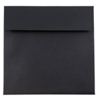 JAM Paper 7.5 x 7.5 Square Envelopes, Black Linen Recycled, 100 Pack (v01213g)-Black