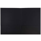 JAM Paper Two Pocket Presentation Folders, Black Linen, 12 Pack (99594g)-Black