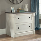 Sauder Palladia Lateral File - Glacier Oak-Two drawers with full extension slides hold letter, legal or European size hanging files
