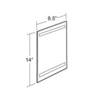 Azar Displays 14" x 8.5" Vertical Wall Mount Acrylic Sign Holder with Adhesive Tape, Clear, 10 Pack (122013)-Sign holder made of 0.100" thick acrylic