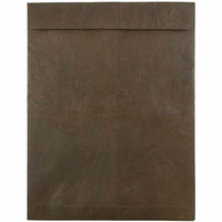 JAM Paper 10" x 13" Tyvek Envelopes - Catalog Open End with Self Adhesive Closure - Chocolate Brown - 25 Pack -Colour: Chocolate Brown