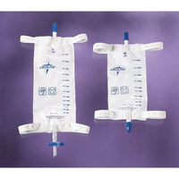 Medline Leg Bags with Comfort Straps, 1100 mL, Twist Valve, 48 Pack-Leg Drain Bag Type