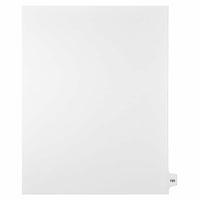 Mark Maker Legal Exhibit Index Tab White Single Tabs, 1/15th Cut, Letter Size, No Holes, Number 195, 25 Pack-White Single Tabs, 1/15th Cut