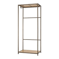 TRINITY  Bamboo Garment Rack, Bronze Anthracite (TBFPRA-2706)-Modular design can be expanded by adding additional 4-Tier Bamboo Shelving Towers (TBFPRA-2703) or Bamboo Closet Organizers (TBFPRA-2704)for additional storage space