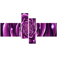 Designart Purple Rose Large Canvas Print, (PT3007-279)-Print