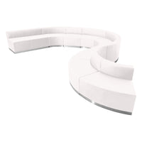 Flash Furniture HERCULES Alon Melrose LeatherSoft Reception Configuration - 9 Pieces - White-Contemporary Reception Set