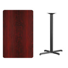 Flash Furniture – Table bistro en stratifié acajou de 30 x 48 po avec base de 22 x 30 po (XUMA3048T2230B)-Table d'hospitalité à hauteur de bar