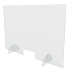 Eddie's Plexiglass Acrylic Sneeze Guard - 47.5"W x 31.5"H - Clear-Countertop Clear Acrylic Plexiglass Protective Barrier/Shield (Cashier Sneeze Guard)