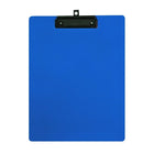 Geo Plastic Clipboard, Letter, 9" x 12", Blue, 12 Pack-Clipboard made of strong plastic with retractable hook.