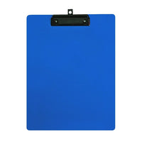 Geo Plastic Clipboard, Letter, 9" x 12", Blue, 12 Pack-Clipboard made of strong plastic with retractable hook.