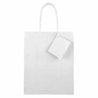 JAM Paper Glossy Gift Bags with Rope Handles - Medium - 8" x 4" x 10" - White - 100 Pack-Size: Medium (8 x 4 x 10 inches)