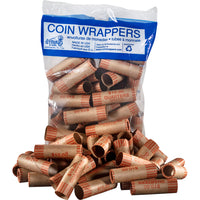 Paper Coin Tube, Quarters, 36 Pack-36 crimped end coin wrappers, to organize loose change