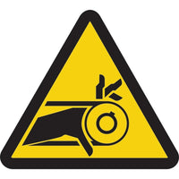 Accuform Signs Belt Drive Entrapment Hazard Iso Warning Safety Labels, 4" x 4", Vinyl, Pictogram-Display Type Adhesive