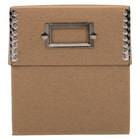 JAM Paper CD Box, 5 x 5.5 x 2.5, Brown Kraft with Metal Edge-Material: Chipboard