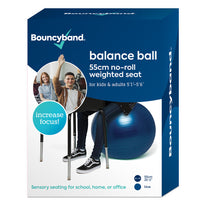 Bouncyband Balance Ball, 55cm, Blue-Stays in place and reduces fidgeting and increases concentration