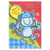Rosedale 5-1/2" x 8" Juvenile Boy Birthday Have Lots Of Fun Greeting Cards And Envelopes, 12 Pack (15896)-Printed on premium uncoated card stock