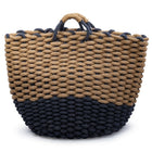Truu Design Chunky Braided Jute Basket, 14 x 17 inches, Navy-Measurement: the storage basket measures 17"L x 14"H x 19.5"W in dimensions