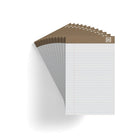 TRU RED Narrow Ruled Notepad - 5" x 8" - White - 50 Sheets/Pad - 12 Pack-Sheet size: 5" x 8"