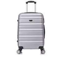 TOSCANO MAGNIFICA 21" Hardside Carry On Luggage - Titanium Silver-Designed in Italy