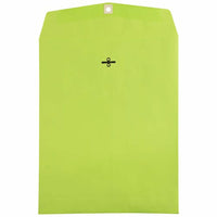 JAM Paper 10" x 13" Open End Catalog Coloured Envelopes with Clasp Closure - Ultra Lime Green - 25 Pack -Ultra Lime Envelope