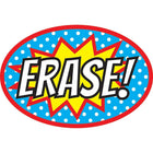 Ashley Productions Magnetic Whiteboard Eraser, Superhero Erase!, 6 Pack-Attractive Whiteboard Eraser for classroom decoration, easily cleans whiteboards