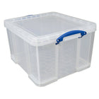 Really Useful Boxes 42L Storage Box, Clear-Ideal for securely storing office or general home storage