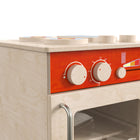 Flash Furniture Bright Beginnings Commercial Grade Wooden Children's Kitchen Stove with Integrated Storage-Opening Front Door with Inner Storage