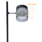 DAC Metal LED Desk Lamp with Rotating Head - Black-Flexible: Lamp head 340 degree rotation, 90 degree swivel