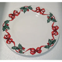 Roy Kirkham Tea Plate 20 cm, X'mas Ribbon, Set of 6-Shape: Round