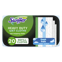 Swiffer Heavy Duty Wet Cloth Refills - 20 Pack-Trap + Lock 50% more dirt vs. Swiffer Wet Mopping Cloths