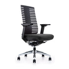 Modern Homes - Chaise de bureau en arête de poisson-Accoudoir réglable avec surface en PU