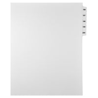 Mark Maker Legal Tabs - Letter Size - White - 1/15th cut - 1 Set per package - Numbers 196 - 200-Legal