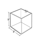 Azar Displays Cube Bin, 5", 4 Pack (556107)-Cube shaped bucket displays any type of product in an attractive and convenient way