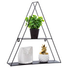Truu Design Decorative Triangle Wall Shelf, 16 x 16 inches, Black-Display: easy installation, simply hang it on any wall in your house using the keyhole hooks