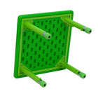 Flash Furniture 24" Square Green Plastic Height Adjustable Activity Table-1.5'' Thick Textured Green Plastic Table Top