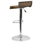 Flash Furniture Contemporary Wicker Adjustable Height Barstool with Waterfall Seat & Chrome Base-Swivel Seat