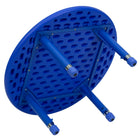 Flash Furniture 33" Round Blue Plastic Height Adjustable Activity Table-1.5" Thick Textured Blue Plastic Table Top