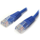 StarTech Cat5e Blue Molded RJ45 UTP Cat 5e Patch Cable, 25ft Patch Cord, 25 Ft.-Molded strain relief prevents the cable from being bent at sharp angles at the RJ45 connector, to minimize the stress at the plug termination point