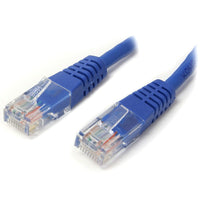 StarTech Cat5e Blue Molded RJ45 UTP Cat 5e Patch Cable, 25ft Patch Cord, 25 Ft.-Molded strain relief prevents the cable from being bent at sharp angles at the RJ45 connector, to minimize the stress at the plug termination point