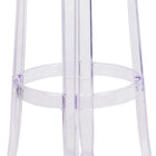 Tabouret de bar transparent de 29,75 po (FH-118-APC2-GG)-S'empile jusqu'à 4 de haut